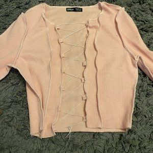 long sleeve crop top
